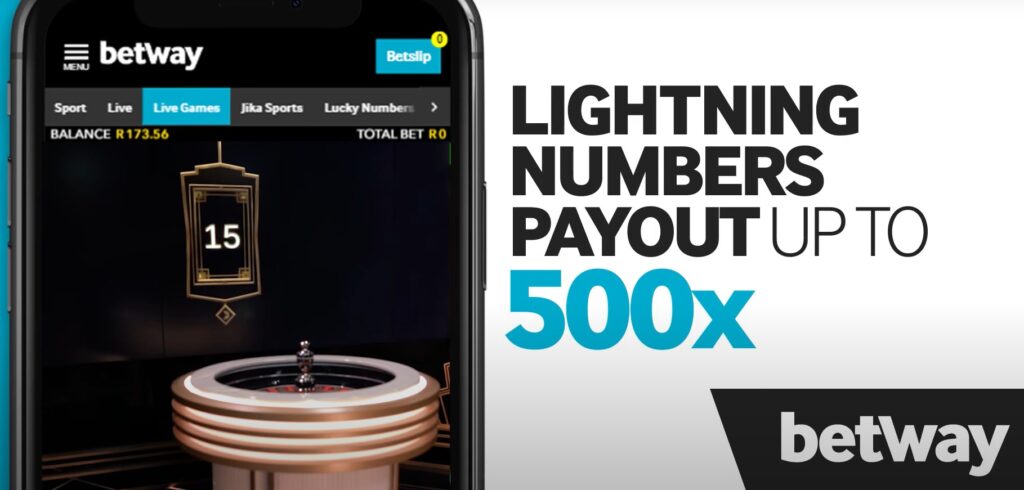 Applicazione mobile Lightning Roulette Betway